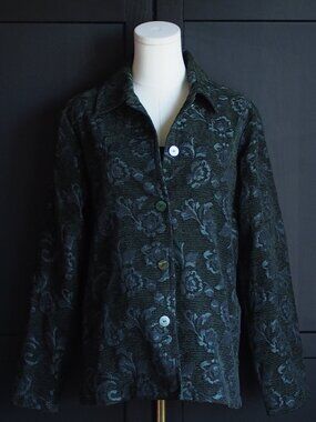 Northern Reflections | Vintage 1990s Woven Jacquard Brocade Jacket, Oversized